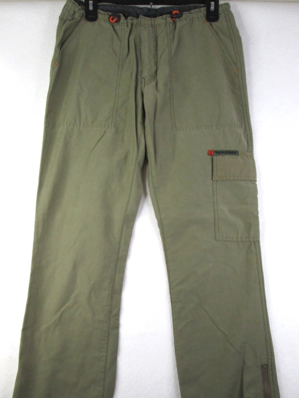 Vintage Abercrombie & Fitch Y2K Utility Cargo Pants Olive Green Women's 4 Toggle